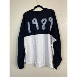 Taylor Swift 1989 Spirit jersey Long Sleeve Black White Shirt Top size XXL Cotto